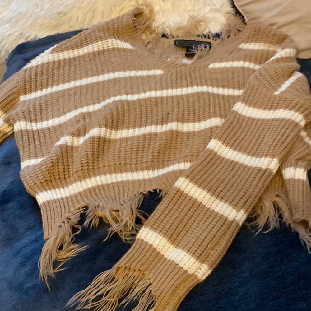 Brown stripped sweater size s from Polly& ester
